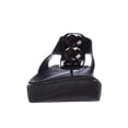 thumbnail image 2 of Womens Easy Spirit Bejewel Comfort Wedge Flip Flops - Black, 2 of 6
