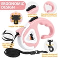 thumbnail image 3 of Retractable Dog Leash 16.4 Ft Heavy Duty With Strong Nylon Tape One Click Brake Lock Non Slip Grip For Small Medium Dogs Up To 55 Lbs, Pink, 3 of 7