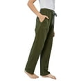 thumbnail image 2 of HiddenValor Boys Knit Soft Cotton Pajama Lounge Pants with Pockets - Army Green, Medium, 2 of 5