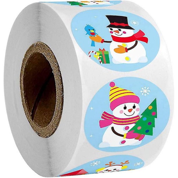 500 Piezas de Pegatinas de Feliz Navidad YONGSHENG Etiquetas Adhesivas Redondas de Navidad