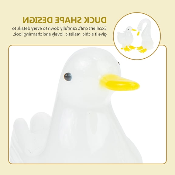 FOMIYES Set of 2 White Crystal Animal Figurines for Home Shelf Decor, Garden Lawn, Office Decoration Accents