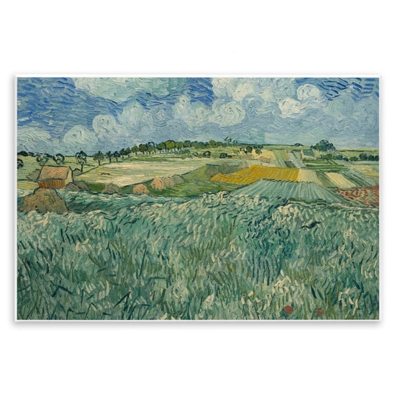 Stupell Industries Transitional Plain Near Auvers With Rain Clouds Van Gogh Wall Plaque Art, 19 x 13, by one1000paintings