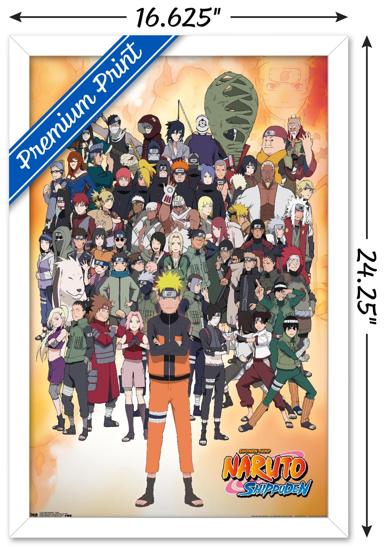 Naruto Characters Shippuden Anime 24x36 Poster — Fame Collectibles Fan Shop