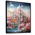 thumbnail image 2 of Designart "Castles curious Wonder Pastel III" Cityscapes Floater Framed Wall Art Living Room, 2 of 7