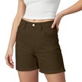 thumbnail image 2 of jjayotai Bermuda Shorts for Women Low Waisted Stretchy Shorts Straight Leg Loose Fitted Shorts Summer Casual Shorts with Pockets, 2 of 6