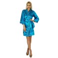 thumbnail image 6 of Bimba Women Short Satin Robe Getting Ready Bride Bridesmaid Robes Coverup Gift, 6 of 6