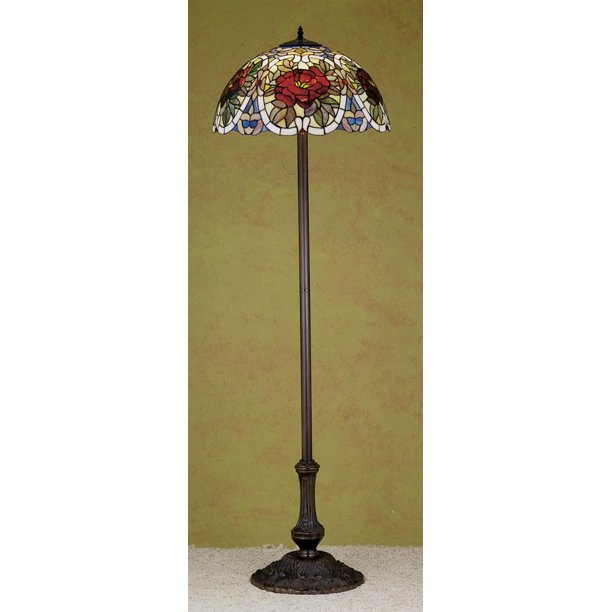 Meyda Tiffany 27601 Stained Glass / Tiffany Floor Lamp From The Renaissance Rose