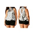 thumbnail image 2 of LMLYSoH Women Tank Tops Plus Size Halter Neck Sleeveless Sequin Decor Summer Glitter Vest, 2 of 9