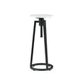 thumbnail image 4 of Powell Bowers Round Adjustable Height Drink Table, 25-30" Tall, Black/White Marble, 4 of 8