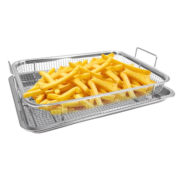 Air Fryer Basket Set, Nonstick Oven Fry Basket with Handles for Baking, Roasting and Cooking, Reusable Kitchen Accessory