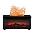 thumbnail image 2 of Elodie Colorful Flame Effect Essential Oil Diffuser 6H 8H 10H Timing Aroma Diffuser Black, 2 of 8