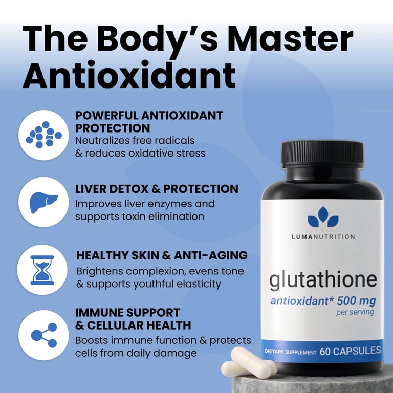 luma glutathione reviews Nutrition Premium 500mg - Glutathione Supplement - Antioxidant Support - Liver Support Peptide Therapy in Maine Fair & White available againn … Style:Aloe Soothing
