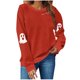 thumbnail image 2 of Ailaofu Women's Ghost Skull Crop Sweatshirt Fall Halloween Long Sleeve Pullover Spooky Season Sweatshirt, 2 of 4