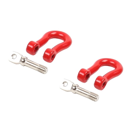MELIVO 2pcs Red U-Shape Racing Tow Hook for Car Truck