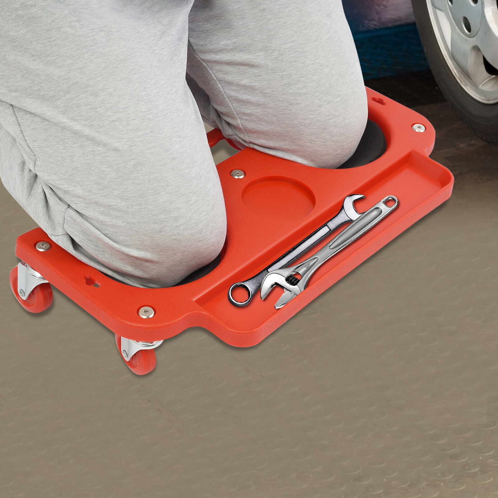 Miumaeov Rolling Kneeing Pad Plateform Wheeled Pads Dolly Knee Pad Creeper Rollers Construction Job Site Work