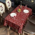 thumbnail image 2 of Red Christmas Scene Pattern Rectangle Tablecloth 60"x102",Waterproof Polyester Rectangle Table Cloth, Wipeable Spillproof Polyester Tablecloth for Dining, Camping, Indoor and Outdoor, 2 of 6