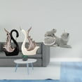 thumbnail image 2 of Figuras De Gato Cisne, Escultura De Cerámica, Adorno De Mesa, Artesanía, Estatua Decorativa De Animal Para Estante, Aniversario, Chimenea, Dormitorio, Sala De Estar, Oficina, Regalo De, 2 of 8