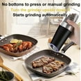 thumbnail image 4 of 2pcs Set Gravity Electric Pepper Grinder, Salt Or Pepper Grinder And Adjustable Coarseness, Battery Operated With LED Light, One Hand Automatic Operation, Stainless Steel, 4 of 5