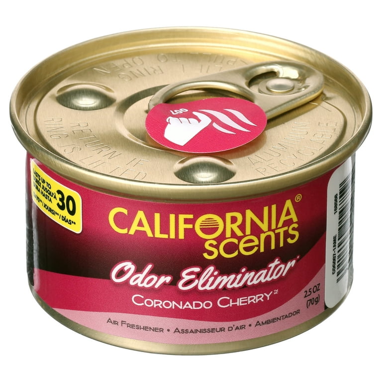 Can Air Freshener and Odor Neutralizer by California Scents, Set of 12  Spillproof Cans for Home and Car, Coronado Cherry, Fresh and Bold, 1.5 Oz  Each
