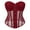 Red, variant on BYHONG Festival Women Elegant Vintage Cap Sleeves Brocade Bustier Corset Top Black S