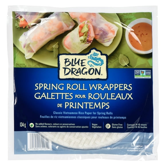 Blue Dragon Spring Roll Wrappers, 134g