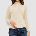 thumbnail image 5 of PFRNLF Turtleneck Sweaters for Women Long Sleeve Casual Fall Winter Knit Pullover Sweater Top, 5 of 7