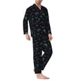 thumbnail image 2 of Naloa Gamepads Men’s Pajamas Set - Long Sleeve Button Down Sleep Shirt and Pajama Bottoms Sleepwear Set-XX-Large, 2 of 7