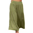 thumbnail image 2 of POINTERTECK Pantalons Larges Amples pour Femmes Taille Haute Couleur Unie Coupe Décontractée Plissée, 2 of 7