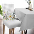 thumbnail image 5 of Flowers Dining Room Chair Covers Set of 8, Daisy Lavender Leaf Farmhouse Gray Plaid Stretch Chair Slipcovers Removable Washable Seat Cover Chair Protectors for Kitchen Home, Hotel Banquet, 5 of 6
