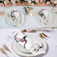 thumbnail image 3 of Pink Plum Blossom Cloth Napkins, Farmhouse Botanical Spring Floral Washable and Reusable Dinner Napkins Set of 2, Table Napkin for Kitchen Party Birthday Wedding Hotel Housewarming 20"x20", 3 of 9