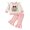 Pink Letter Heart Bow Print, variant on Okbabeha Toddler Girl Valentine's Day Outfits Heart Long Sleeve Sweatshirt Flare Pants Set Cute 2 Piece Clothes