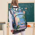 thumbnail image 7 of FORMRS Unisex School Backpack 17" Student Travel Bag with Laptop Compartment, Purple Window, 7 of 7