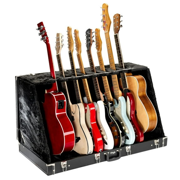 Gearlux Universal Guitar Stand Case for 8 Electric or 4 Acoustic guitars