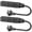 Black, variant on 1 FT Short Power Extension Cord, 3 Outlet, SJT 16 AWG Flexible Power Cord, White - 2 Pack