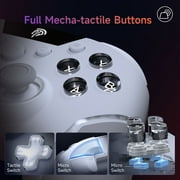 Ultimate PC Controller, EasySMX Bluetooth Controller for PC/IOS/Android/Switch/Steam, with RGB Lights, Micro Hall Triggers & Detachable Joysticks, Remappable Buttons