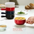 thumbnail image 3 of Kook French Onion Soup Crock Ceramic Bowls 4-Piece Stoneware Kitchen Set, White, 3 of 4