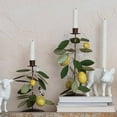 thumbnail image 2 of Vintage-Inspired Metal Toleware Taper Candle Holder with Lemons  Leaves, 2 of 5