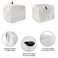 thumbnail image 5 of Toaster Cover 2 Slice, Cream Striped Dustproof Bakeware Oven Protector with Top Hook, Modern Farmhouse Cream White Stripes Waterproof Small Kitchen Appliance Toasters Dust Cover, 12"x7.5"x8", 5 of 9