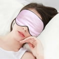 thumbnail image 3 of Antifaz para dormir de seda de morera pura natural, antifaz para dormir con los ojos vendados, color rosa, 3 of 4