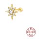 thumbnail image 1 of Pendientes de plata de ley 925 antialérgicos con diseño de hip hop para mujeres y hombres, con diseño de hueso de oreja y clavos, de estilo europeo y americano, 1 of 1