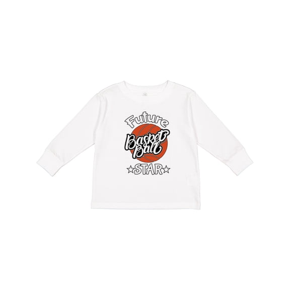 Inktastic Future Basketball Star Boys or Girls Long Sleeve Toddler T-Shirt