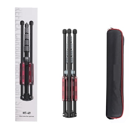 MT-49 1.9M Carbon Fiber Lighting Stand Portable Tripod Photography Light Stand For LED Light Flash Softbox Travel Monopod ,Long Lasting