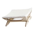 thumbnail image 4 of Hamaca Cama para gatos Tumbona para gatos Colchoneta para gatos Lugar para dormir con marco de madera para gatos Blanco Yuyangstore Cama de hamaca de gato, 4 of 8