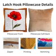 thumbnail image 3 of DIY Latch Hook Pillow Kits Red Poppy Flower Printed Pillowcase Crochet Yarns Hooking Handmade Pillow Cover Cushion for Home Sofa Decoration 17x17inch-1, 3 of 7