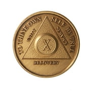 10 Year AA Medallion Bronze Sobriety Chip
