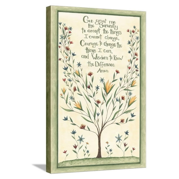 serenity prayer religion gallery wrapped canvas print wall art by cindy shamp walmart com walmart com