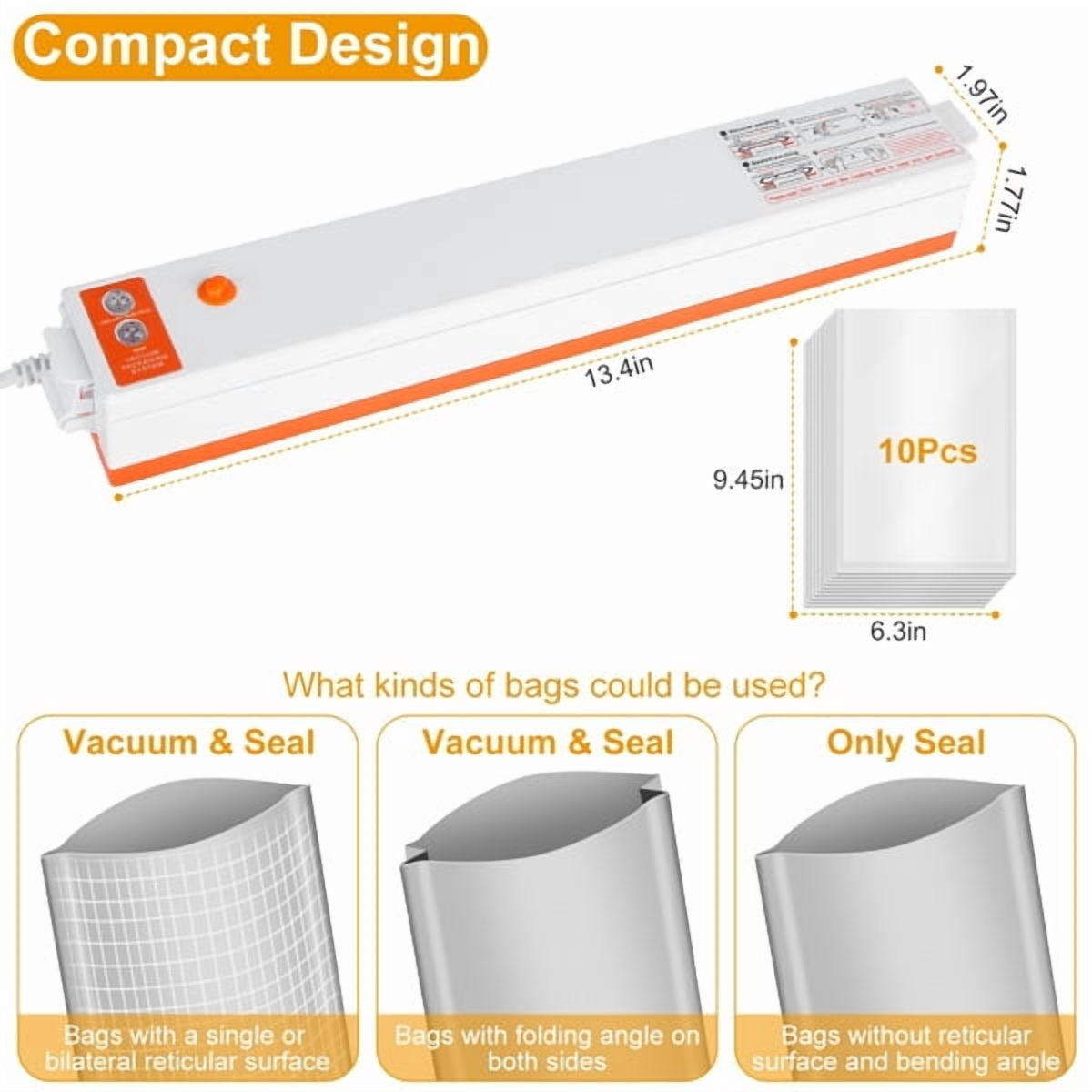 Vacuum Sealer Machine Household Automatic Food Vacuum Sealer Quick Sealing System Machine For Fresh Food Dry Moist Food