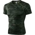 thumbnail image 1 of playera de compresión de manga corta para hombre, playera de compresión atlética, ropa interior seca y fresca, 1 of 2