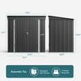 thumbnail image 4 of 6 x 4  FT Sheds & Outdoor Storage, Metal Tool Shed with Double Lockable Doors for Patio, Lawn, Backyard, Gray, 4 of 8