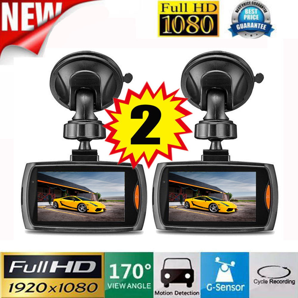 2X 1080P HD Car DVR Dash Vehicle Camera Video Recorder Cam Night Vision G-Sensor 